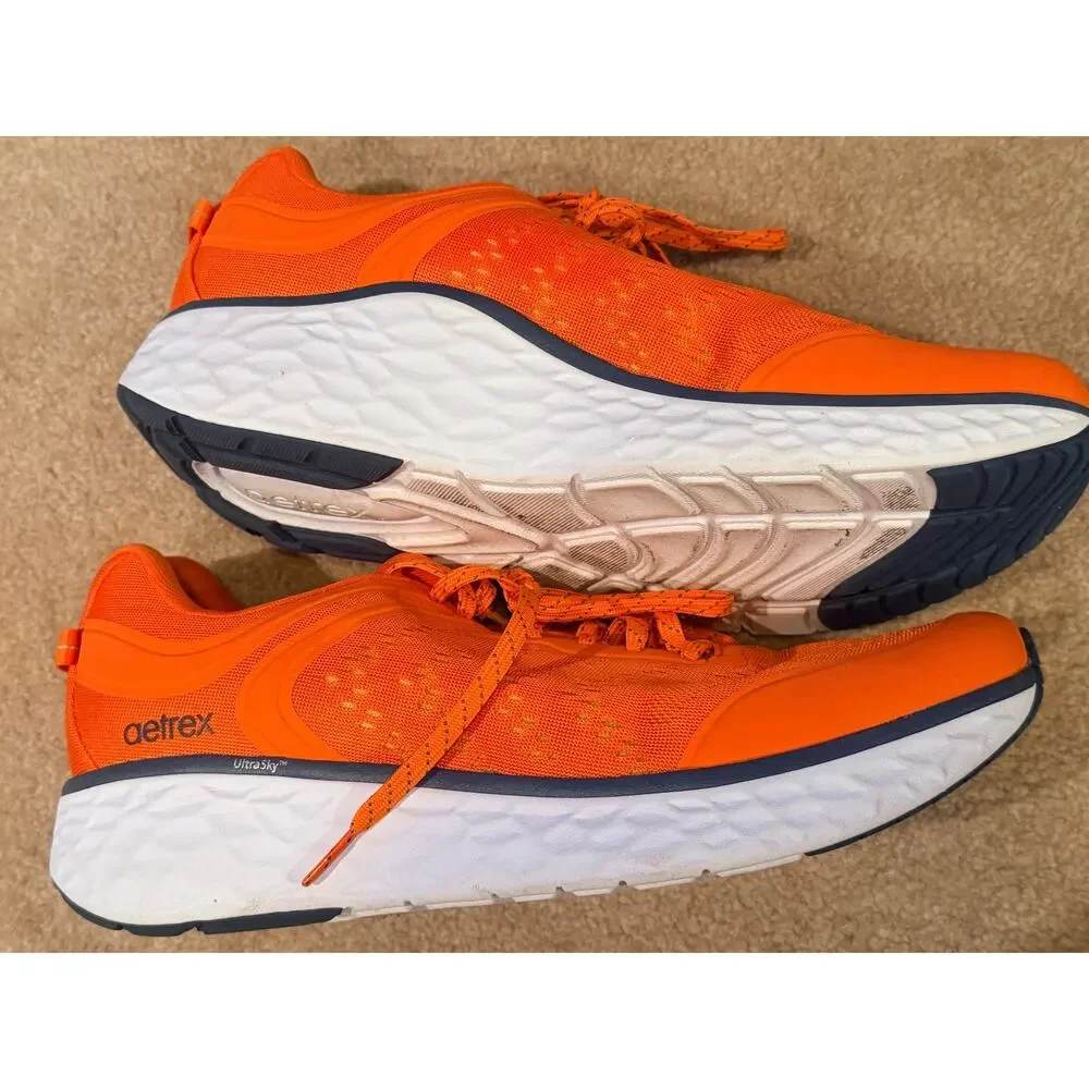 Aetrex Chase AP908M Orange Men's Orthopedic Walking Running Shoes Size US 12